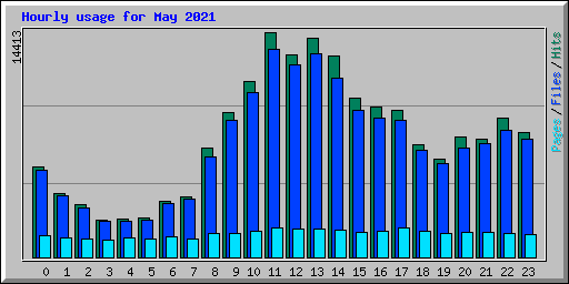 Hourly usage for May 2021